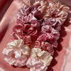 Satin Hair Ties in Pink and Brown, 16-Piece Set