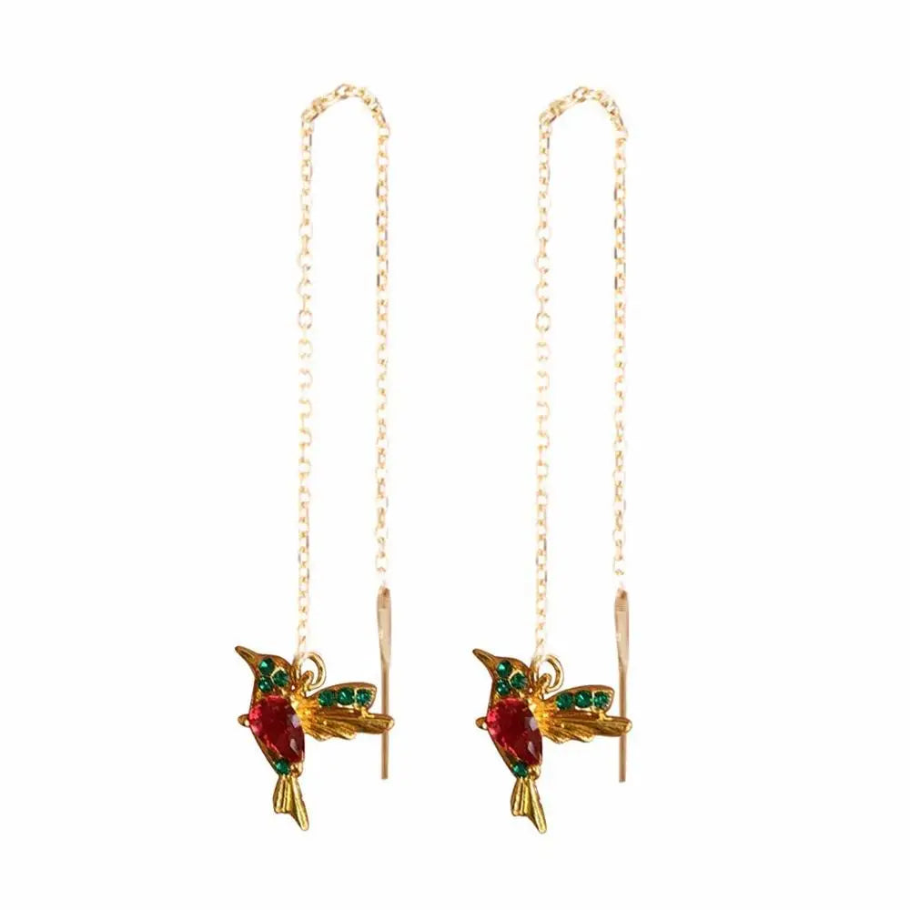Pearl and Zircon Butterfly Tassel Earrings