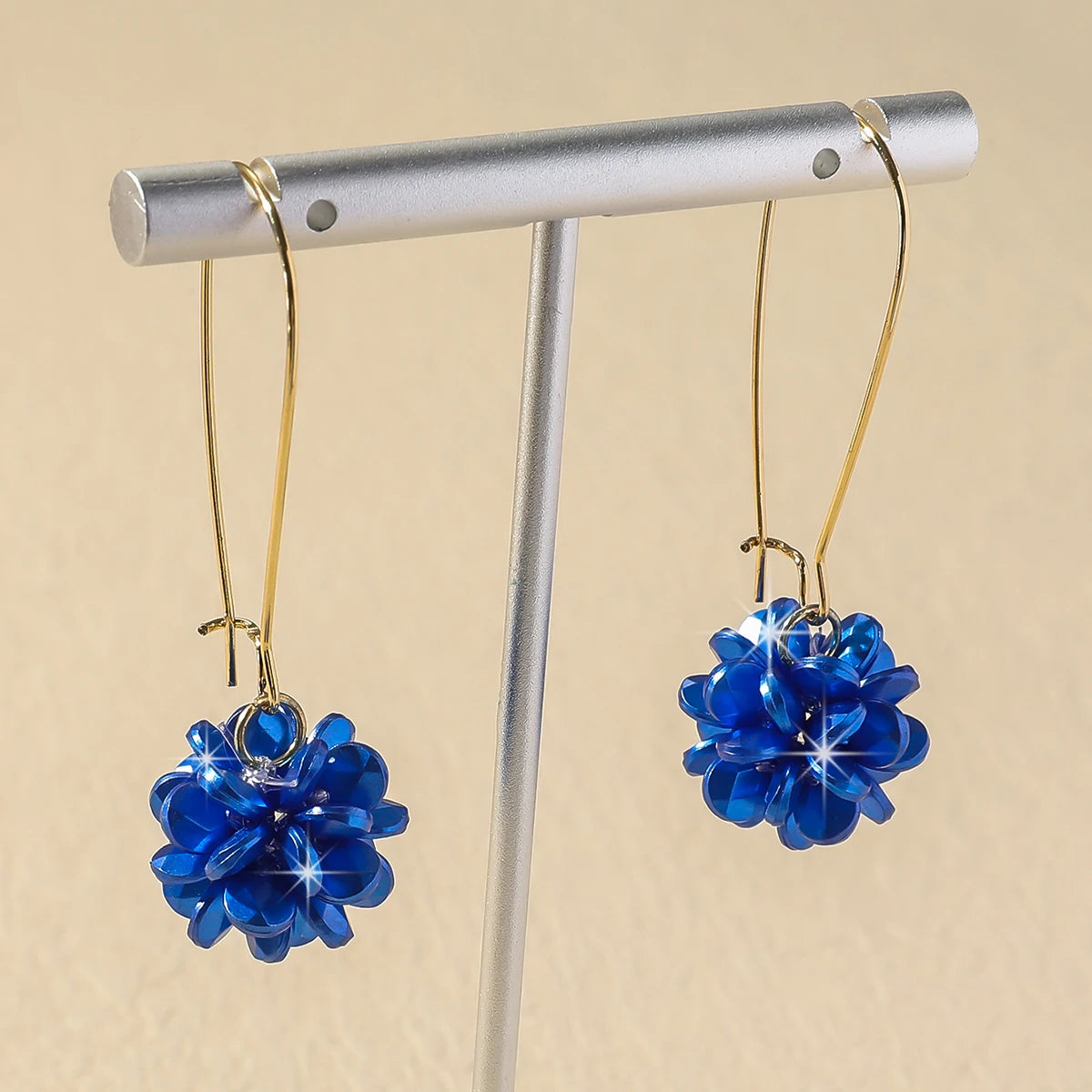 Pearl Petal Ball Drop Earrings