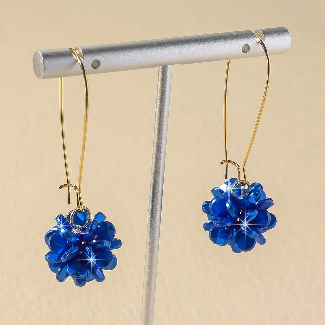 Pearl Petal Ball Drop Earrings
