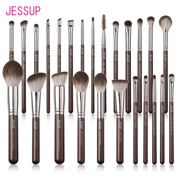 Jessup Synthetic Makeup Brush Set, 15 or 25 Pieces