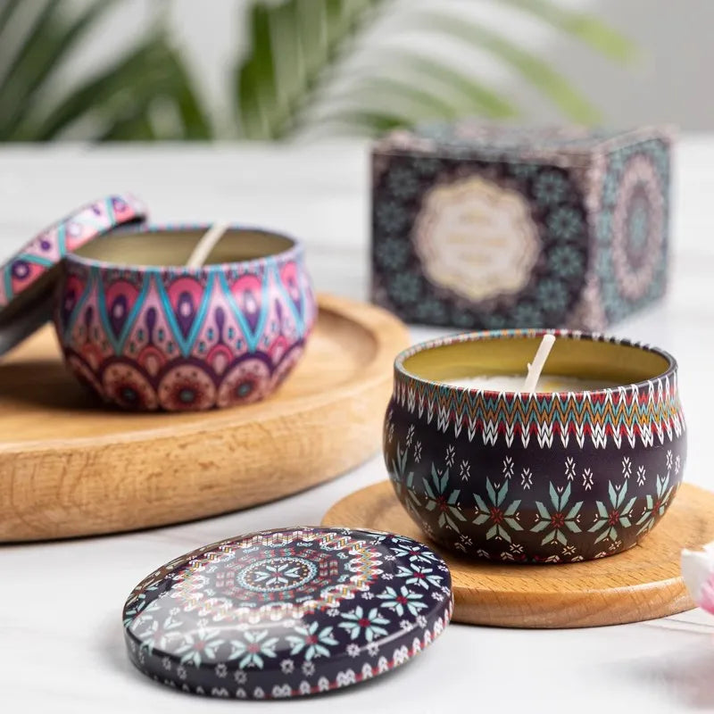 Vintage Soy Wax Scented Candle Tin