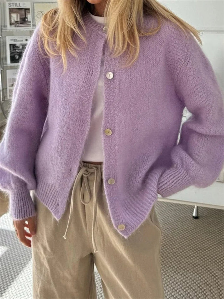 Fuzzy Soft Knit Open Cardigan