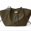 Large Metal Lock Shoulder Tote Bag