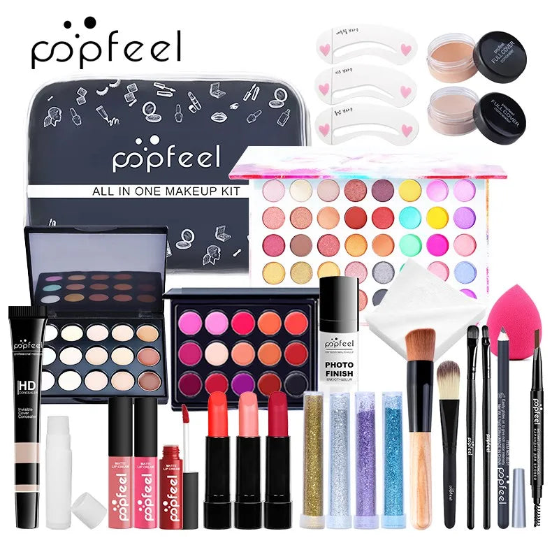 All In One Makeup Kit with Cosmetic Bag
