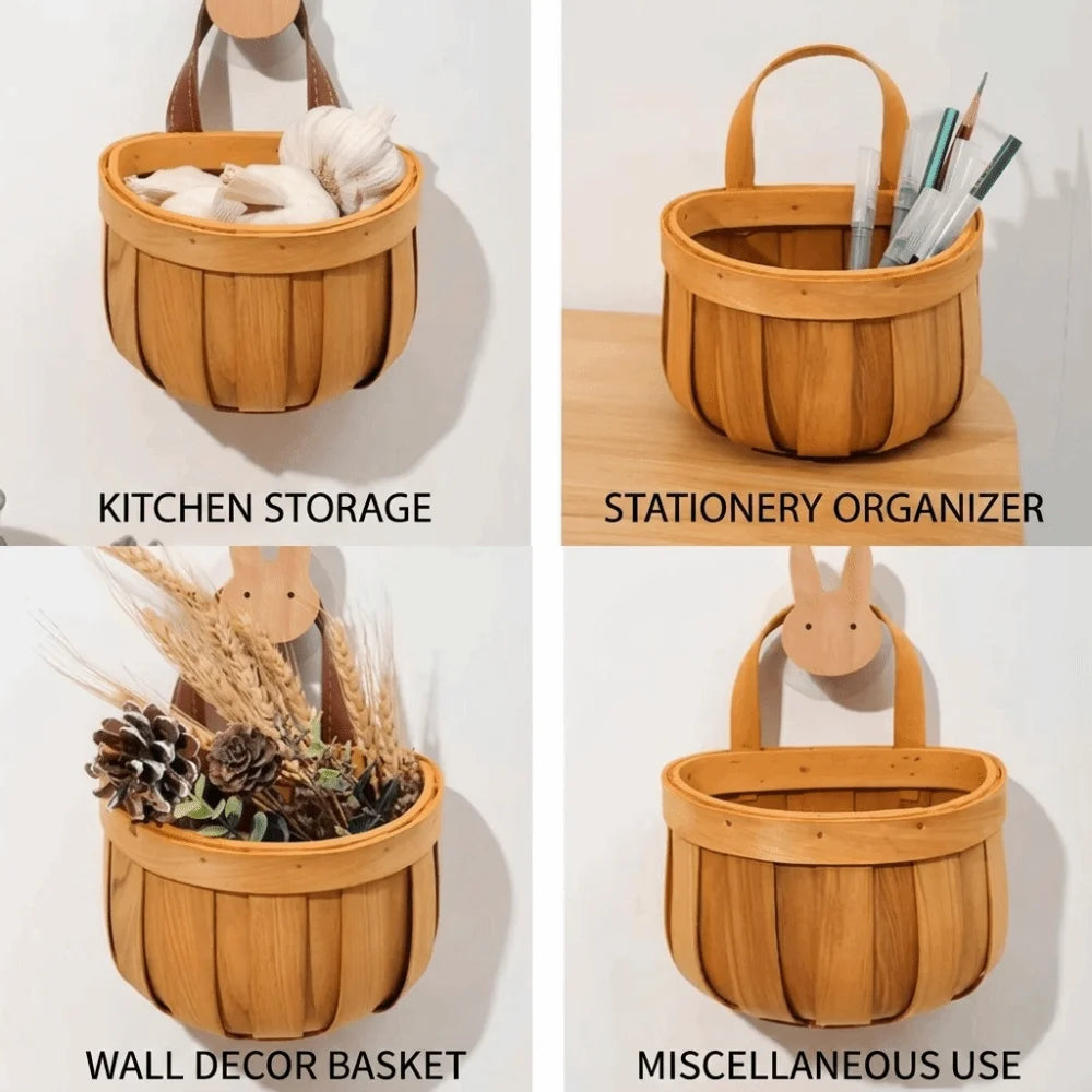 Handwoven Wall Hanging Storage Basket