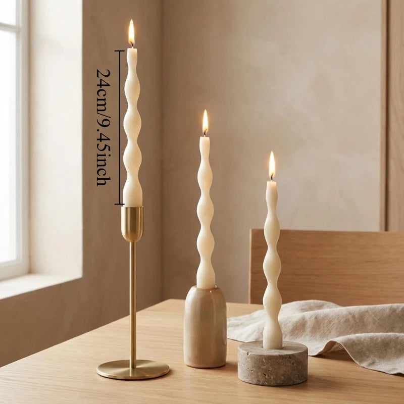 Spiral Twisted Taper Candles, Set of 2