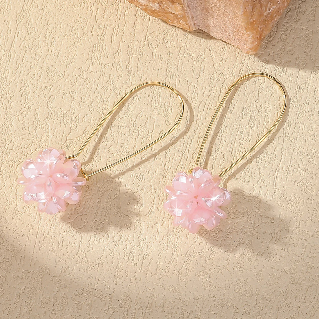 Pearl Petal Ball Drop Earrings