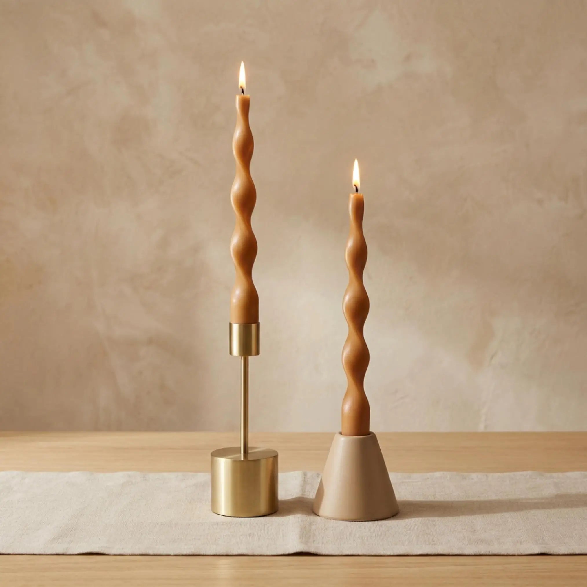 Spiral Twisted Taper Candles, Set of 2
