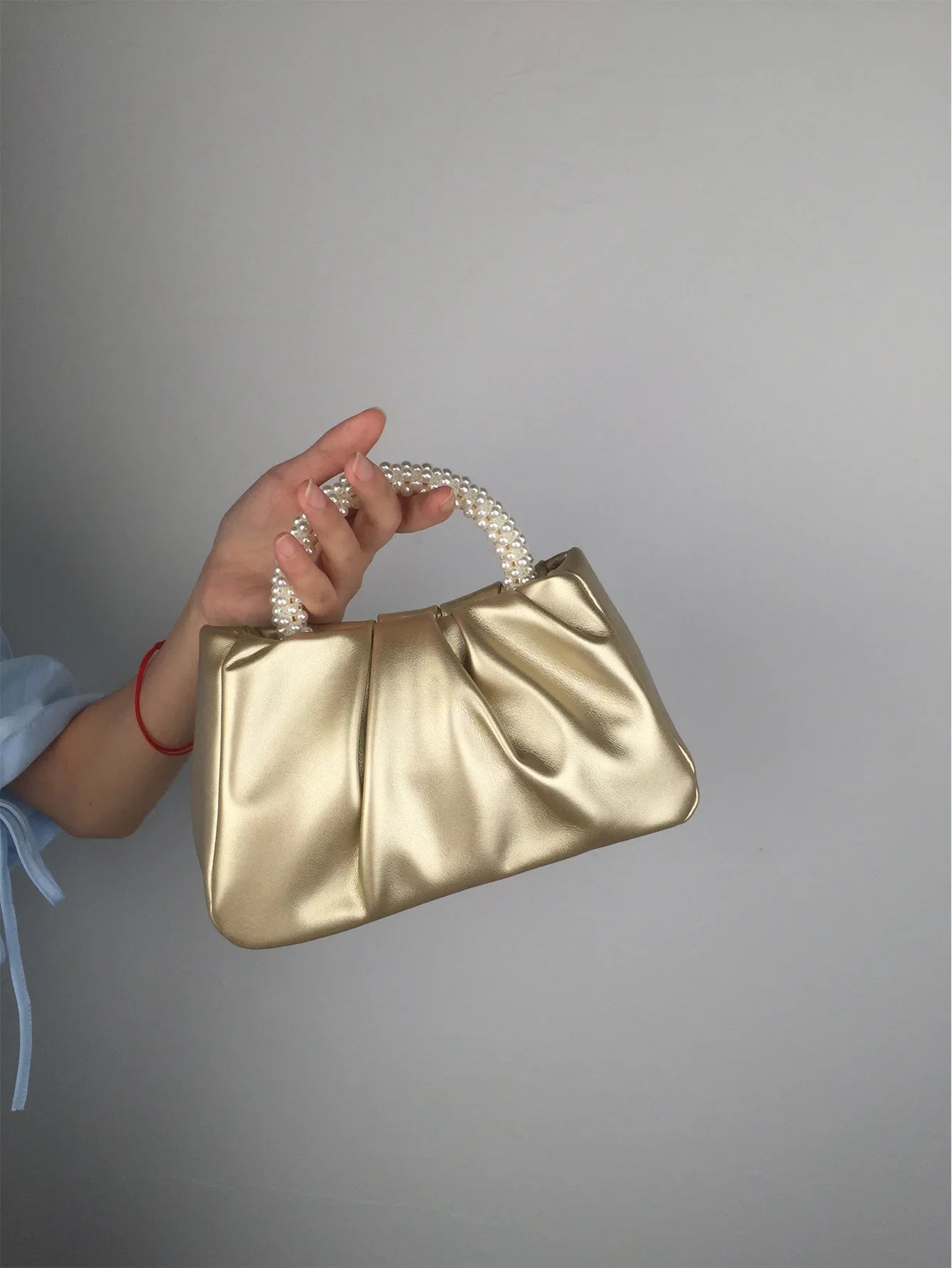 Pearl Handle Evening Clutch Bag