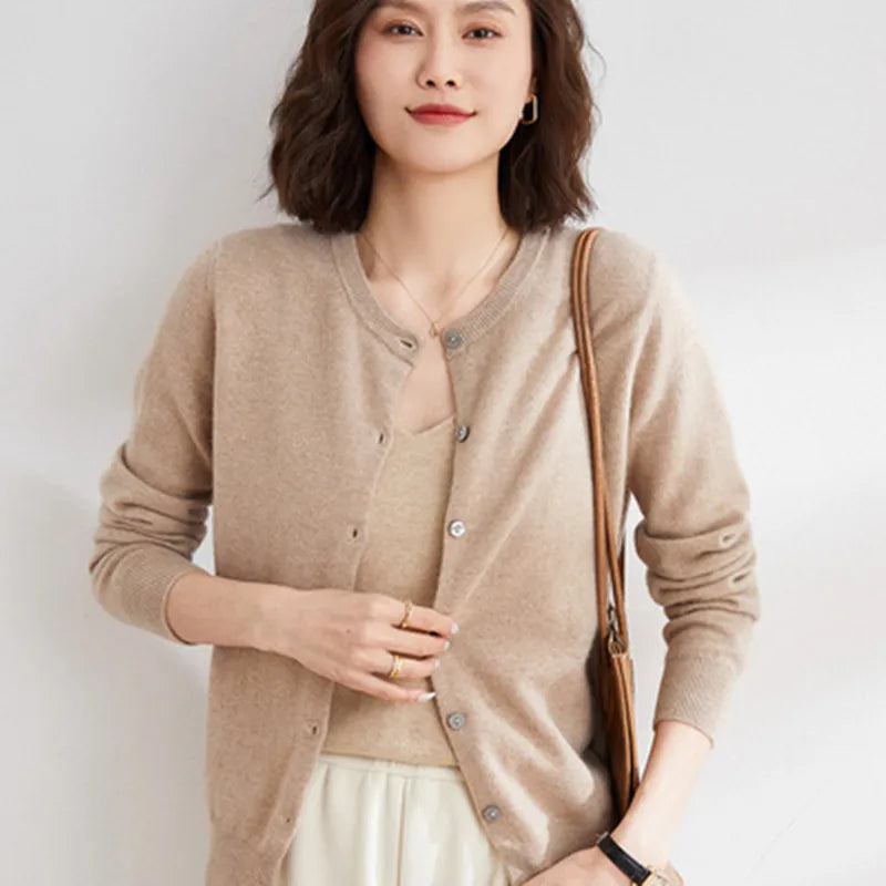Soft Knit Loose Button Cardigan