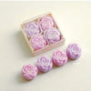 Handmade Rose Bouquet Candles, Set of 4