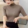 Half Turtleneck Short Sleeve Slim Top