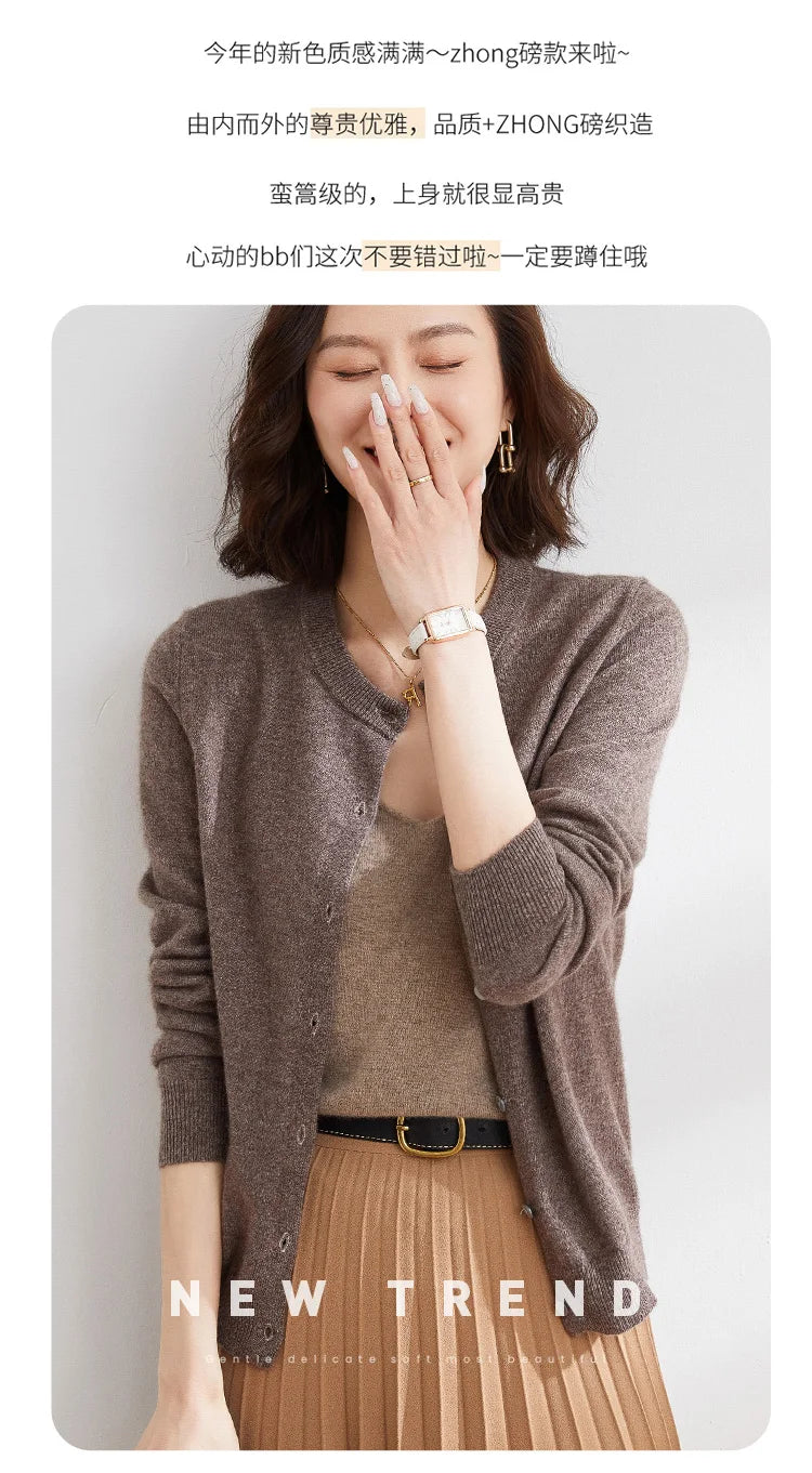 Soft Knit Loose Button Cardigan