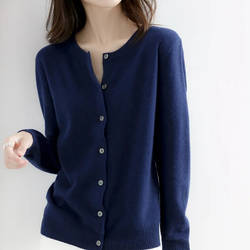 Soft Knit Loose Button Cardigan