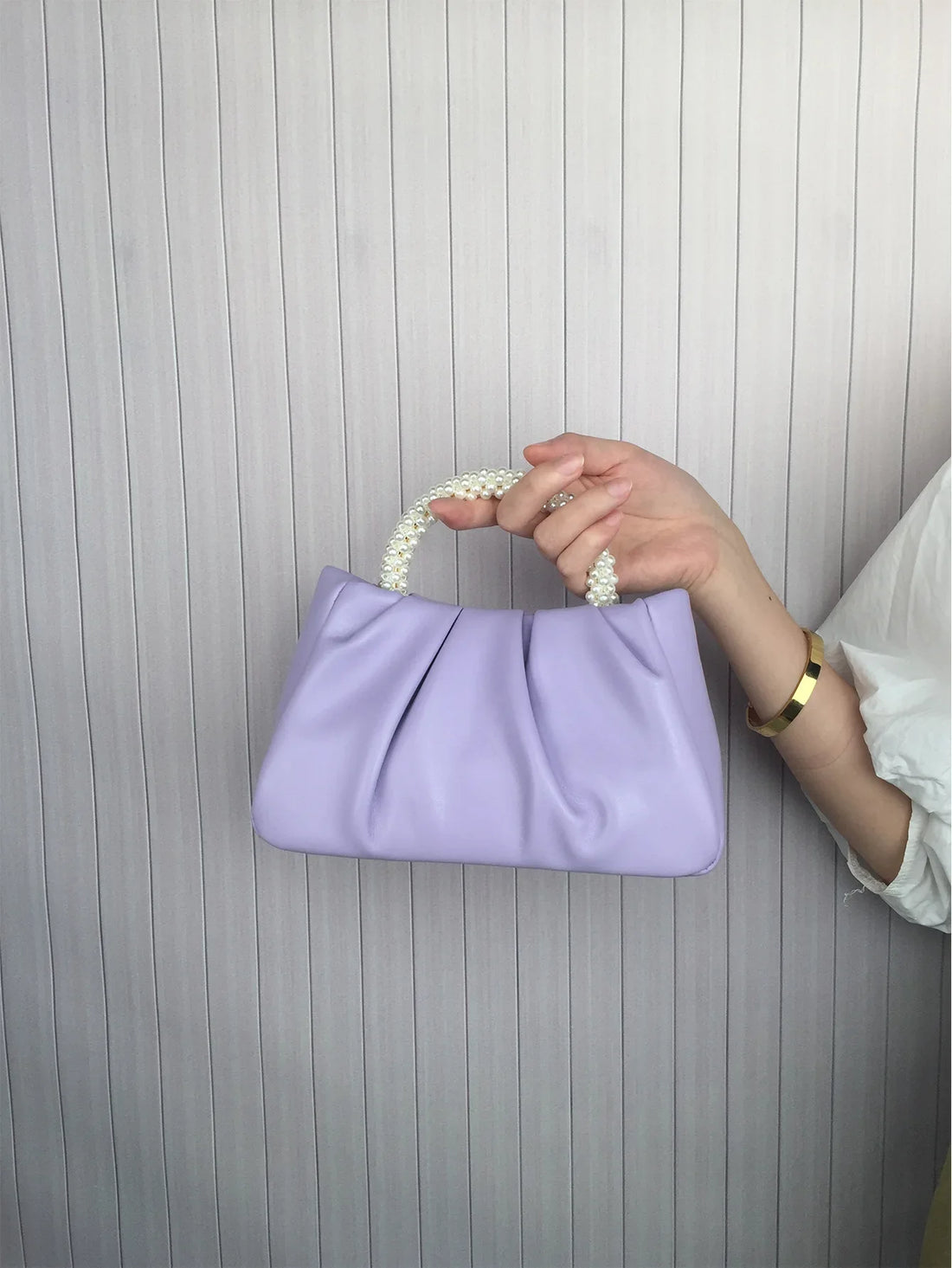 Pearl Handle Evening Clutch Bag
