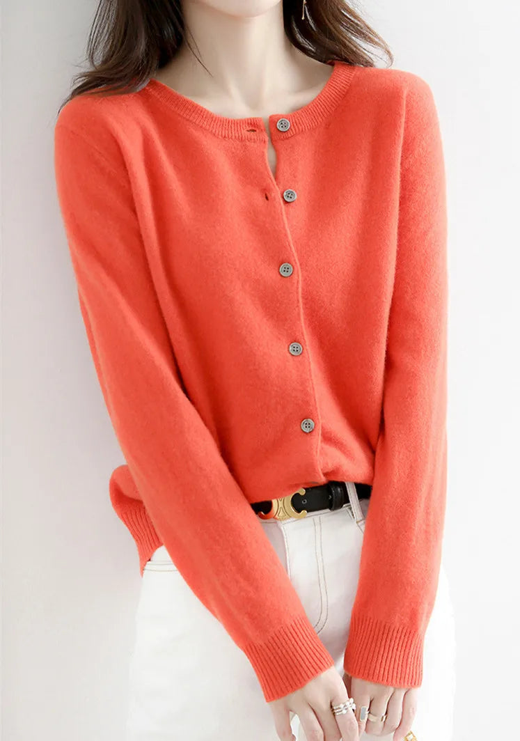 Soft Knit Loose Button Cardigan