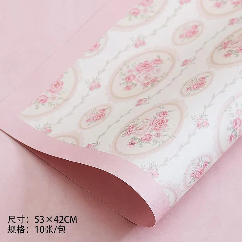 Spring Floral Bouquet Wrapping Paper, 10 Sheets