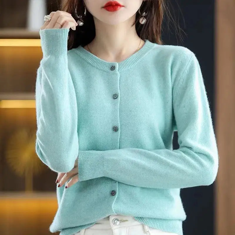 Soft Knit Loose Button Cardigan