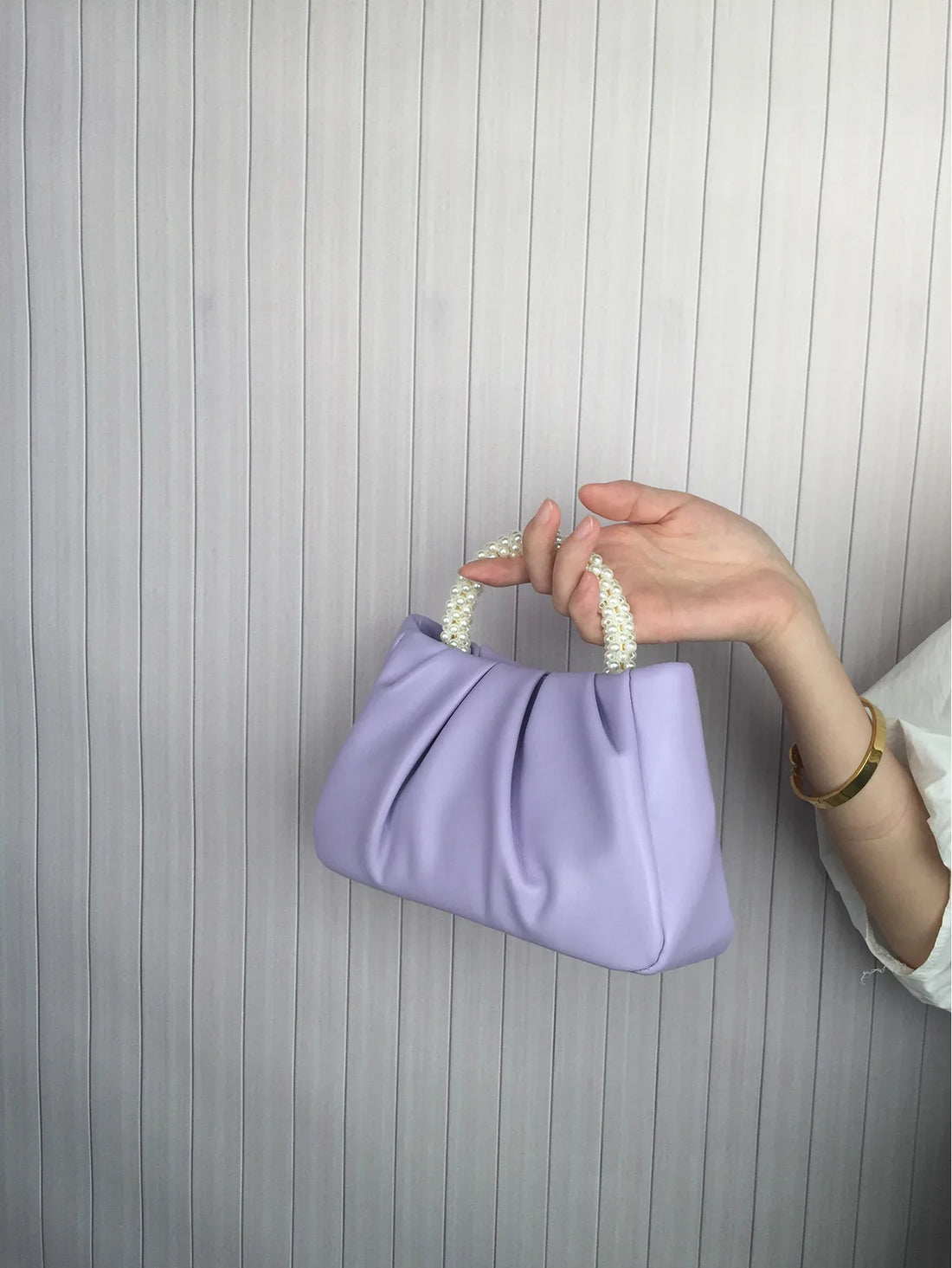 Pearl Handle Evening Clutch Bag
