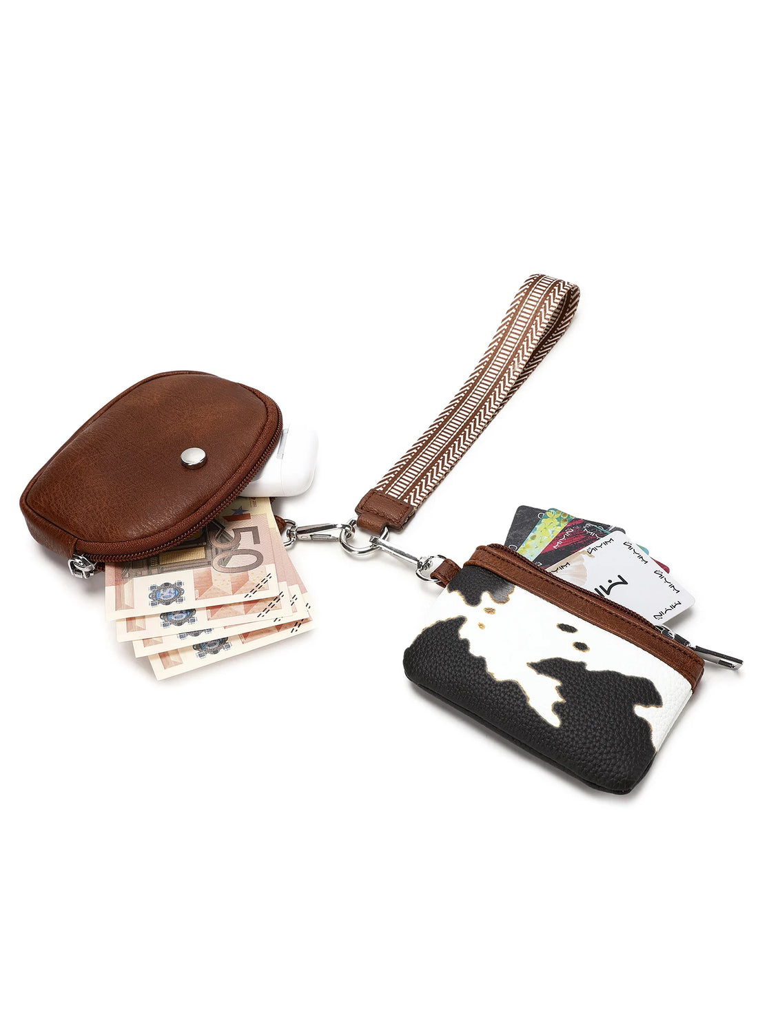 Leopard Print Zip Wristlet Wallet