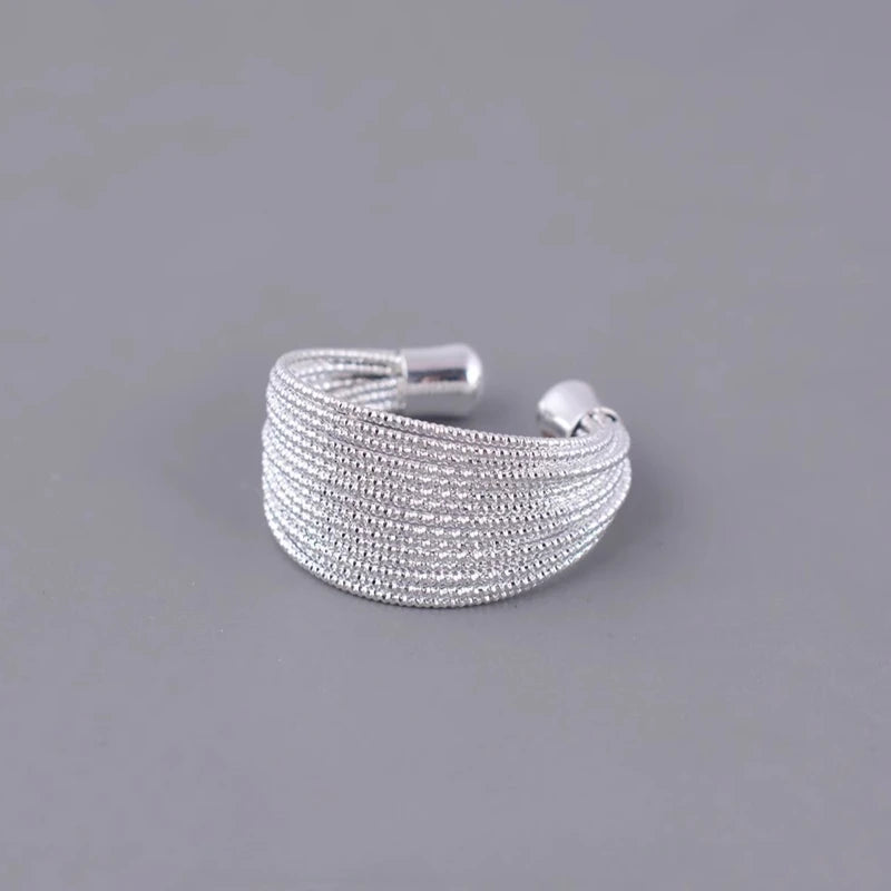Sterling Silver Wide Open Ring